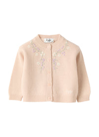 Wool cardigan with embroidery