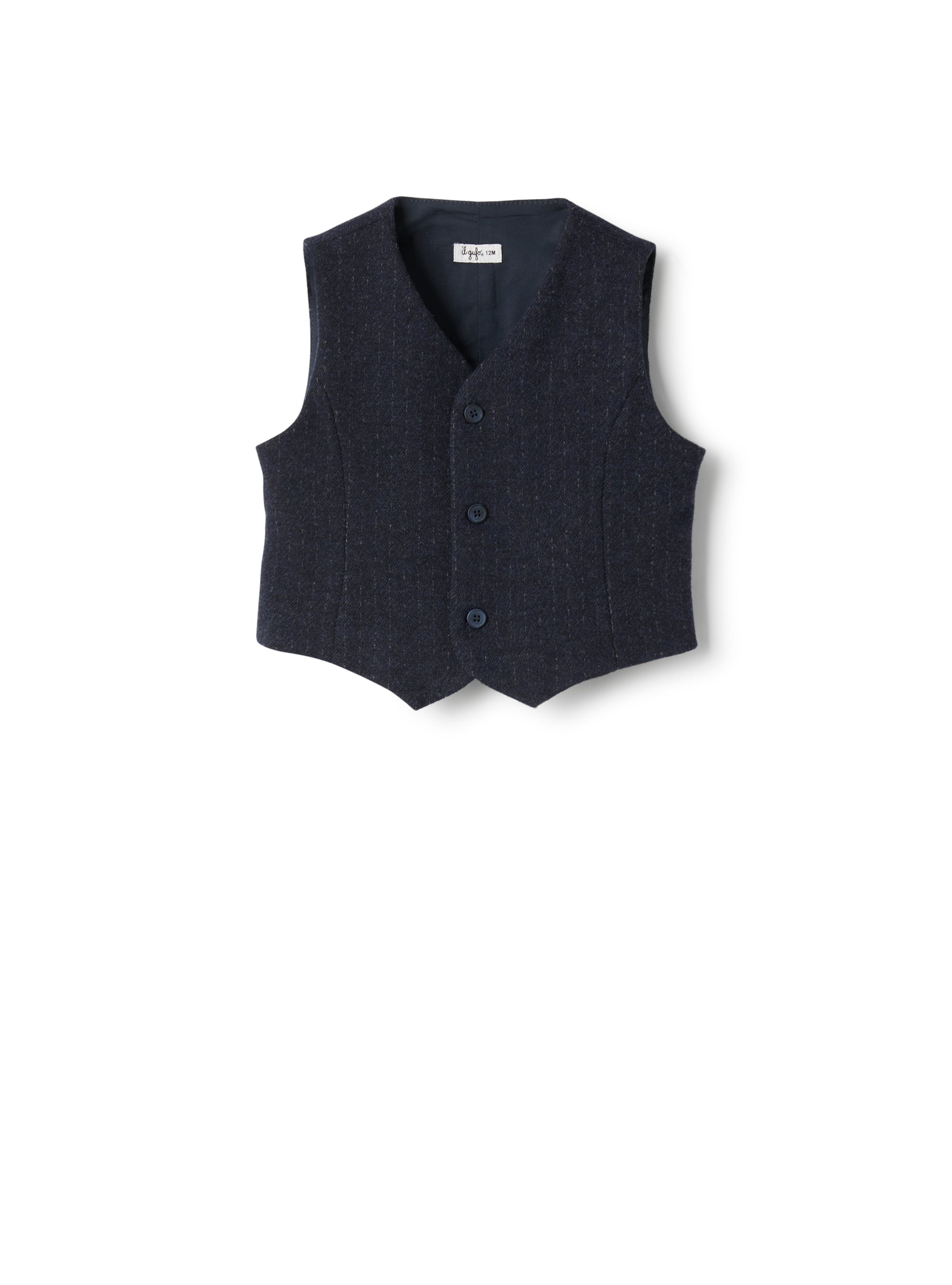 Vest in sweat fabric with pinstripe pattern
