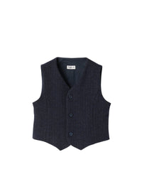 Vest in sweat fabric with pinstripe pattern