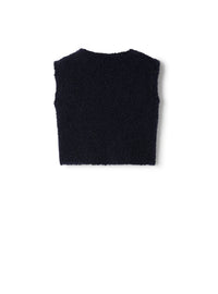 Boxy bouclé vest