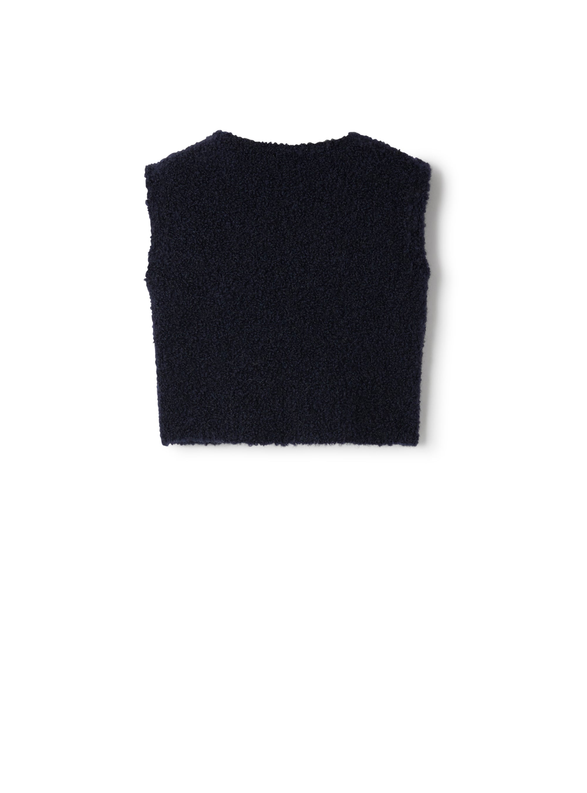 Boxy bouclé vest