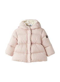 A-line jacket with eco-fur hood