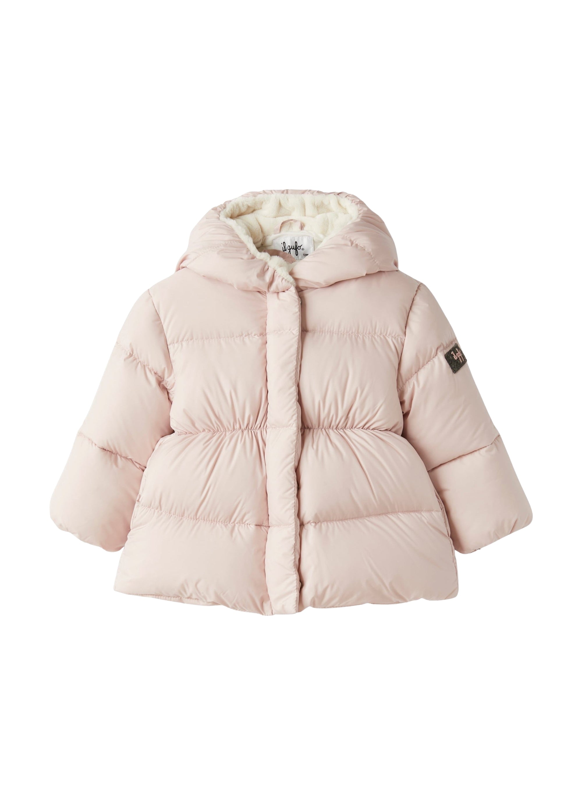 A-line jacket with eco-fur hood