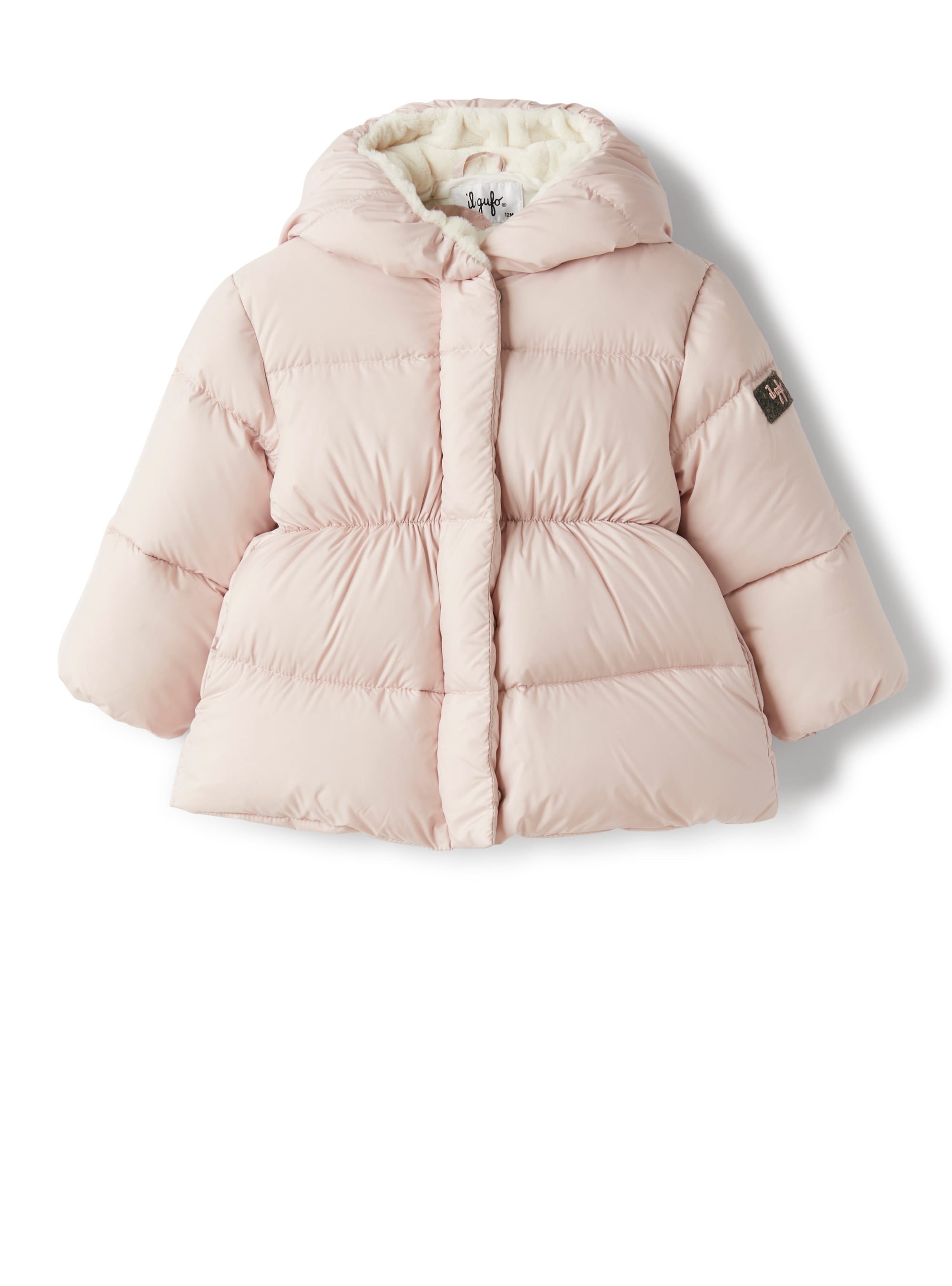 A-line jacket with eco-fur hood