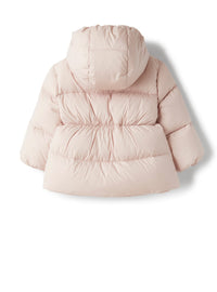 A-line jacket with eco-fur hood