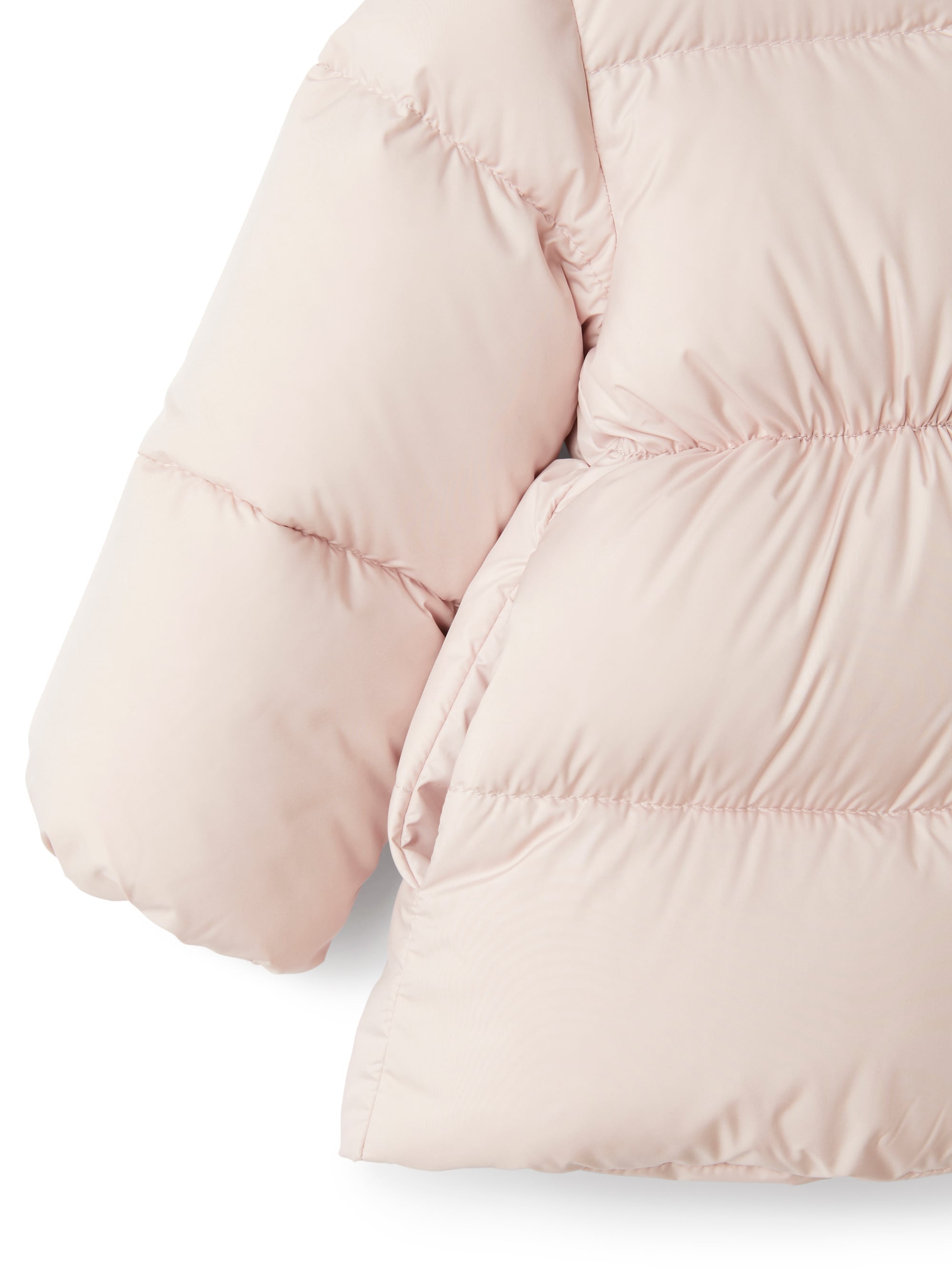 A-line jacket with eco-fur hood
