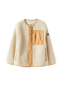 Curly fleece jacket with pocket
