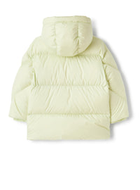 Long hooded down jacket
