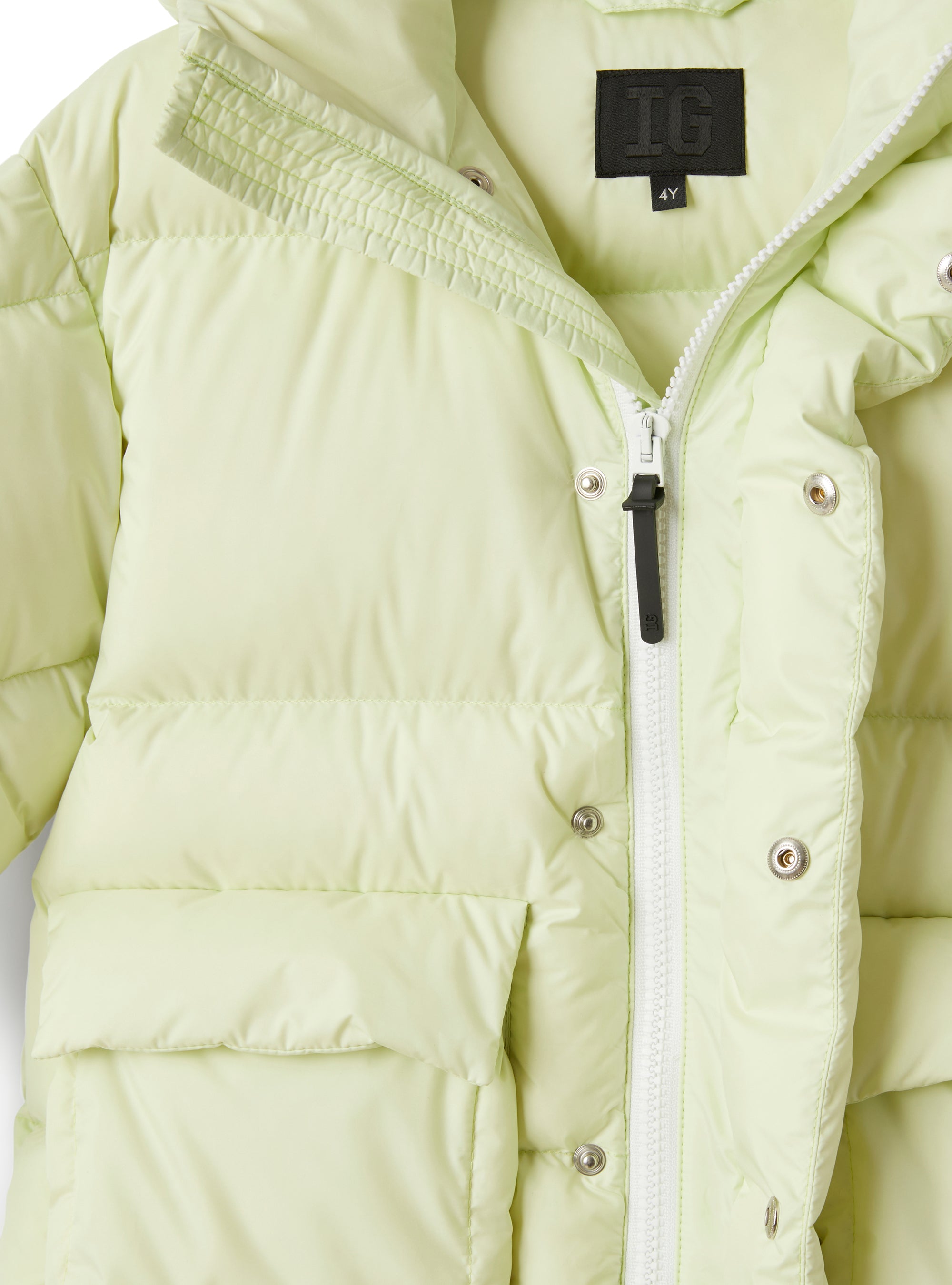 Long hooded down jacket