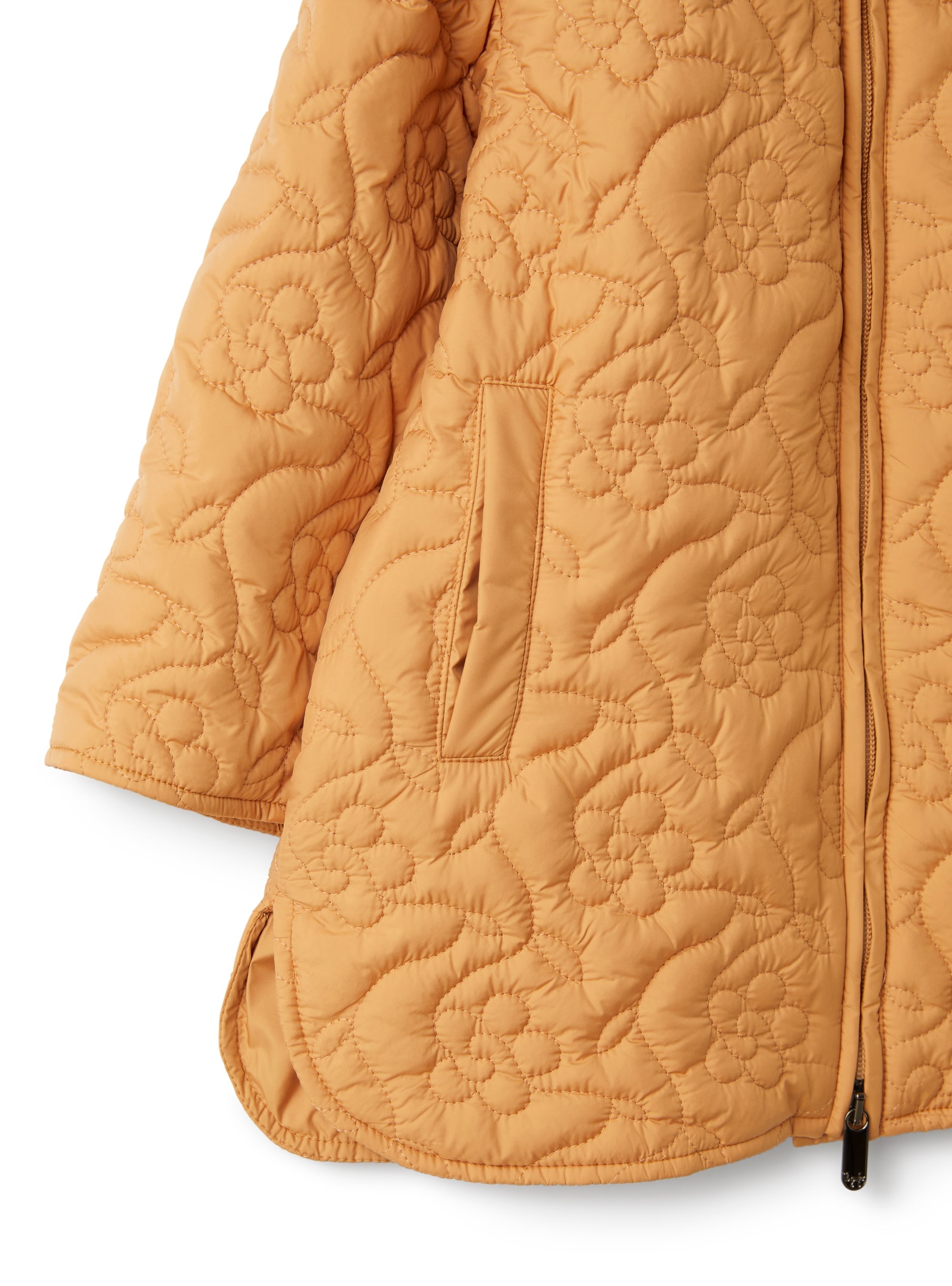 Jacket with floral quilting