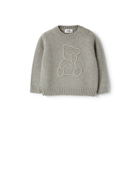 Organic cotton sweater with bear