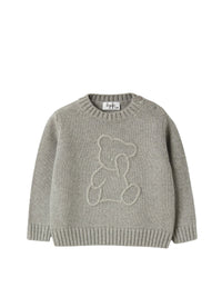 Organic cotton sweater with bear
