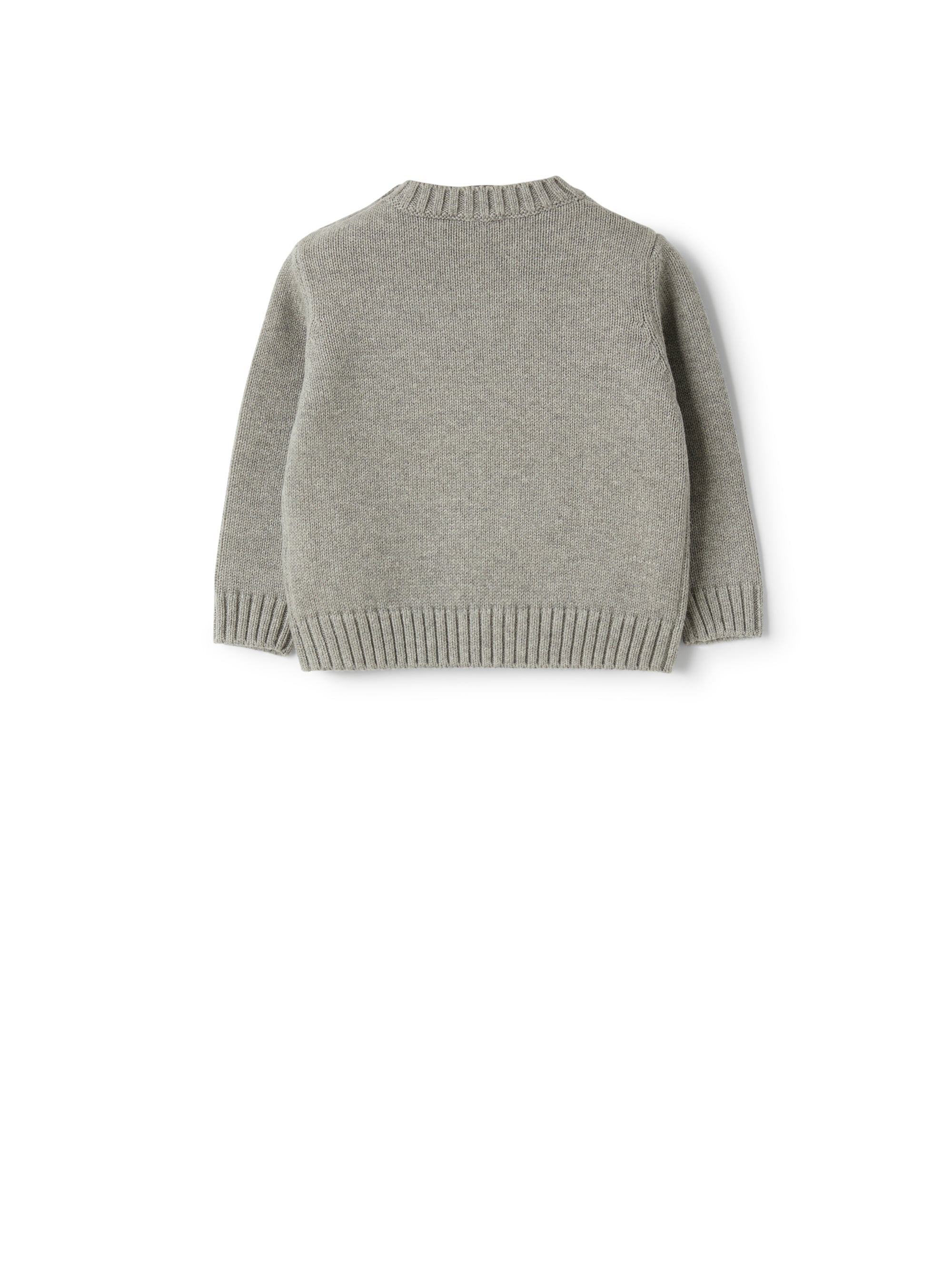 Organic cotton sweater with bear