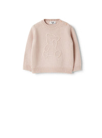 Organic cotton sweater with bear
