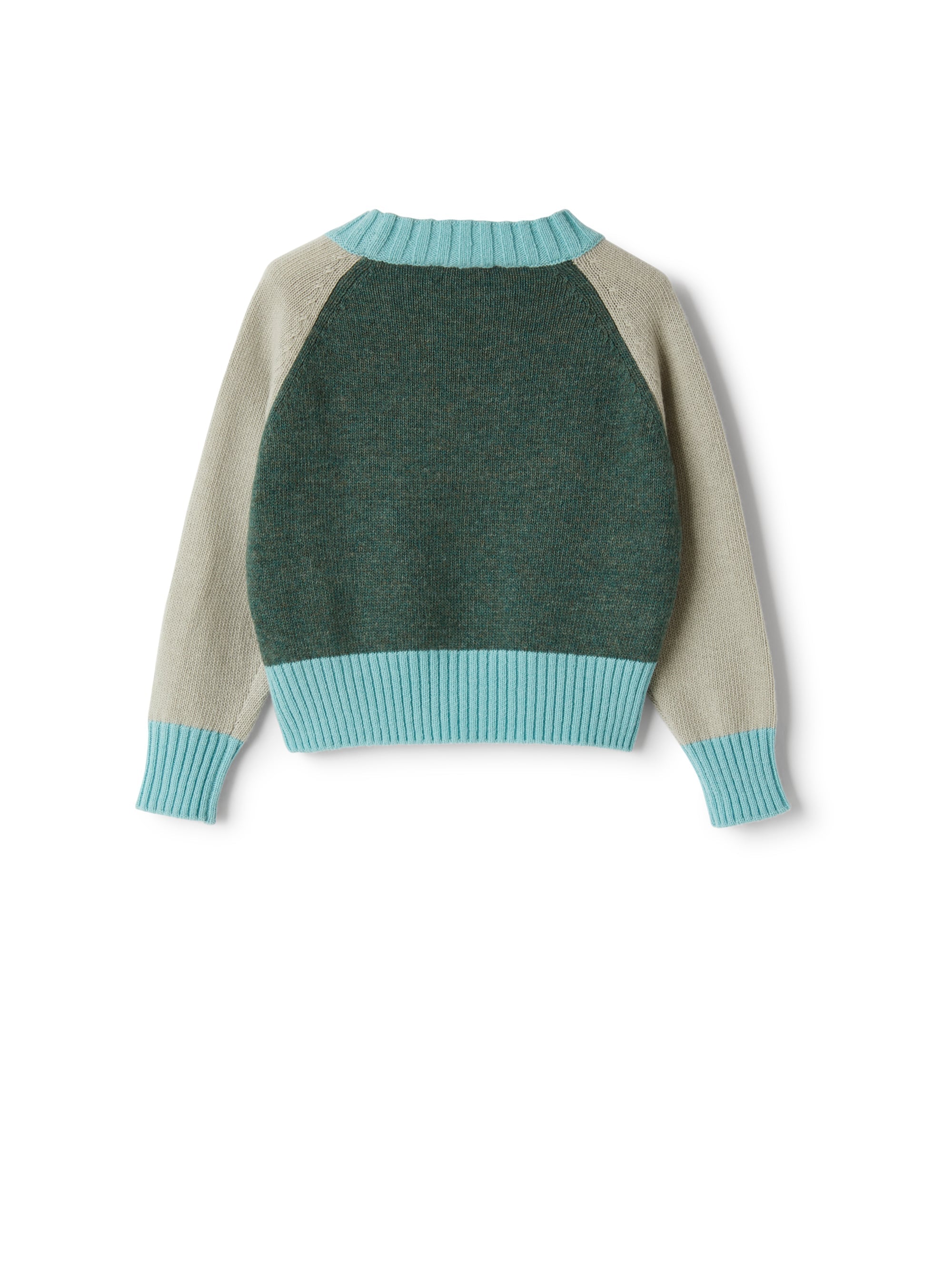 Color-block wool sweater