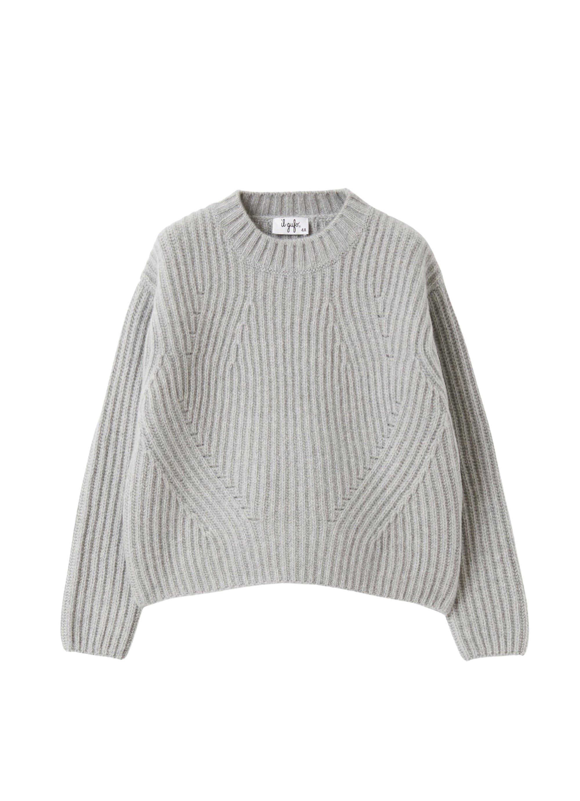 English rib wool sweater