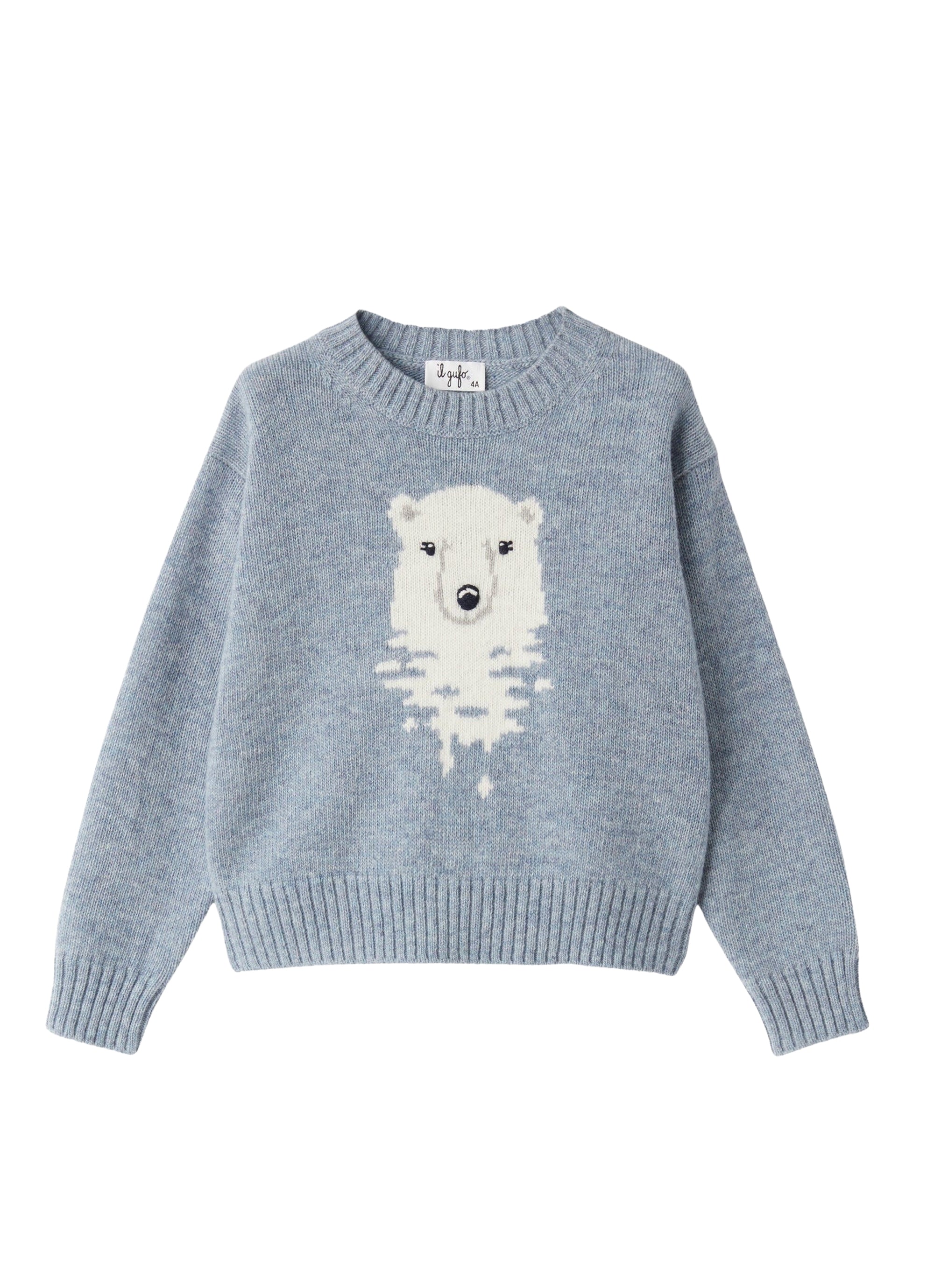 Wool sweater with polar bear