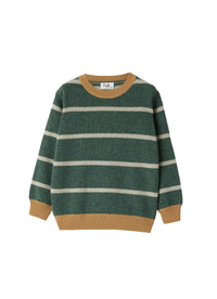 Wool sweater with a striped pattern