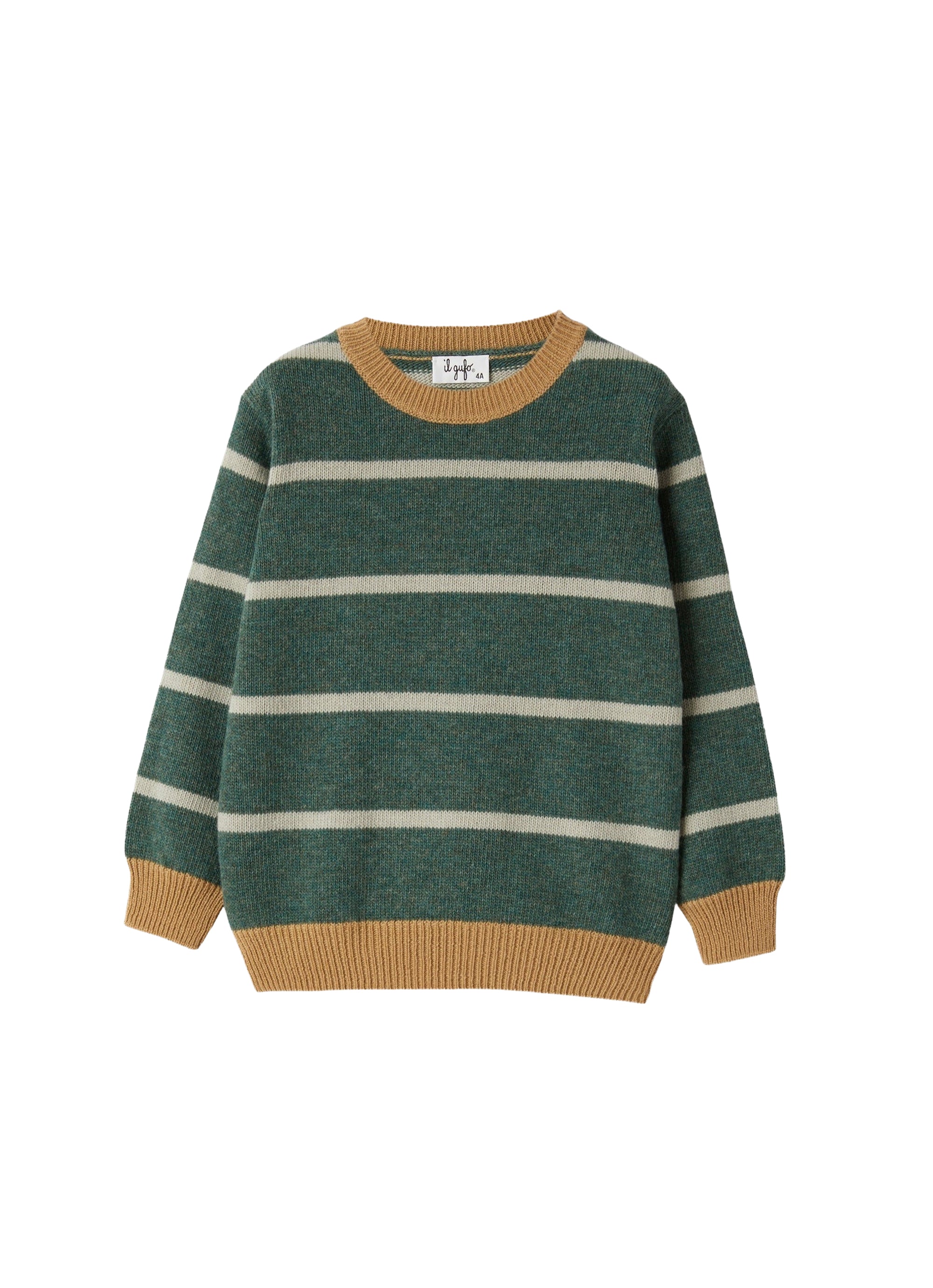 Wool sweater with a striped pattern