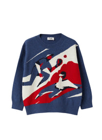 Crew neck wool sweater
