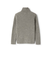 High-neck wool sweater