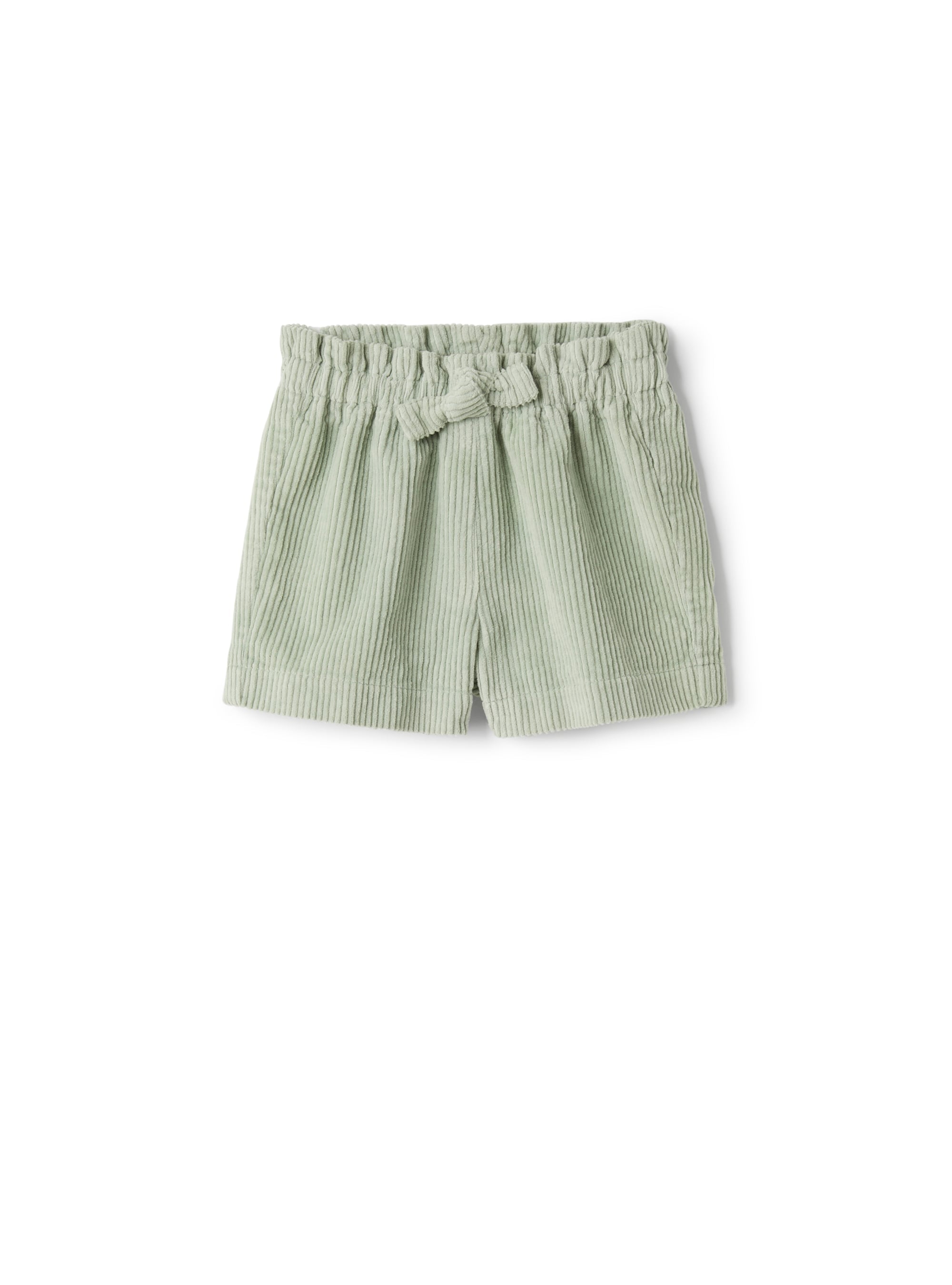 Ribbed velvet shorts