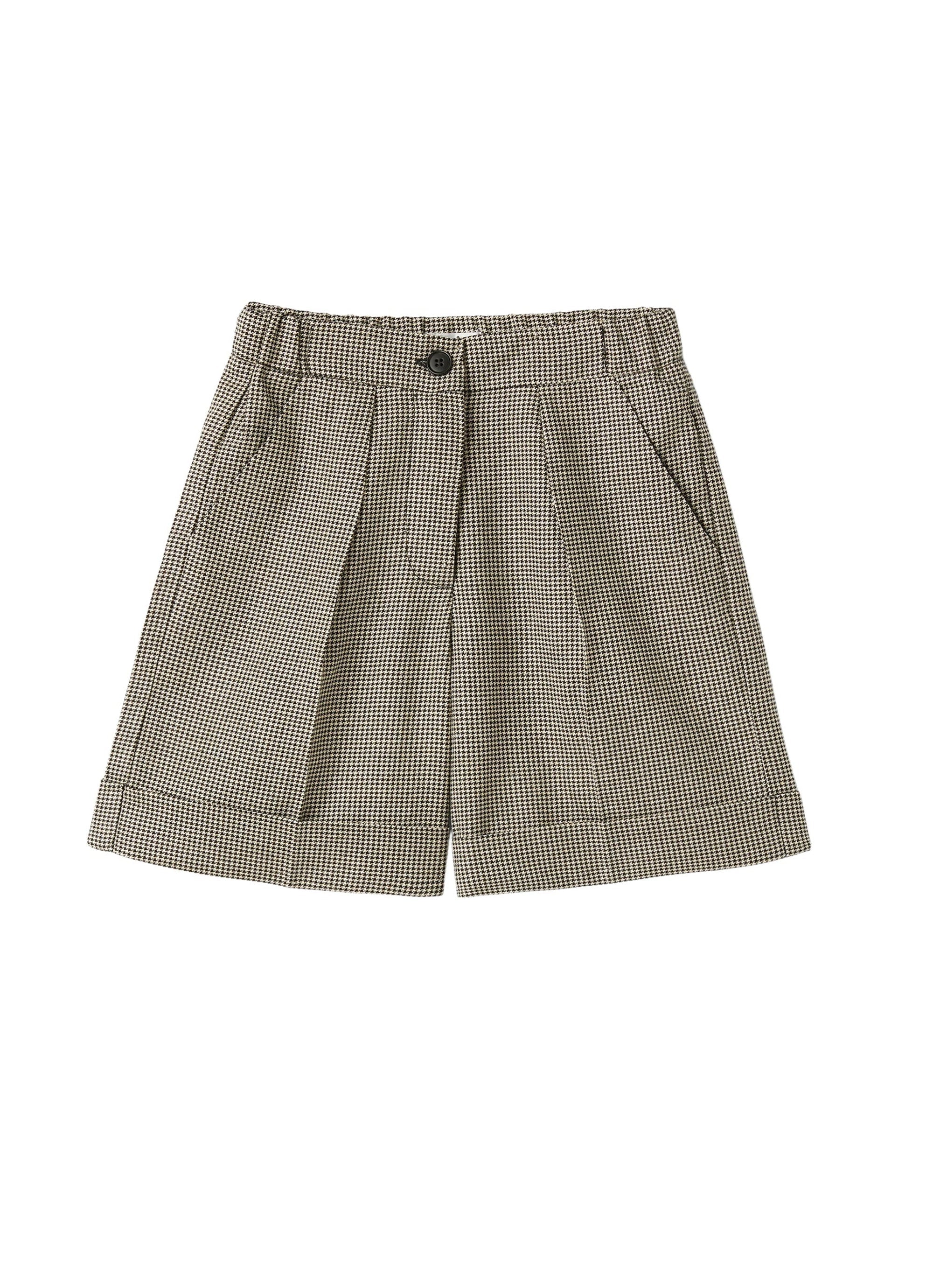 Lurex houndstooth bermuda shorts