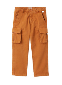 Cargo pants in stretch cotton gabardine