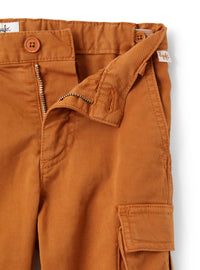 Cargo pants in stretch cotton gabardine