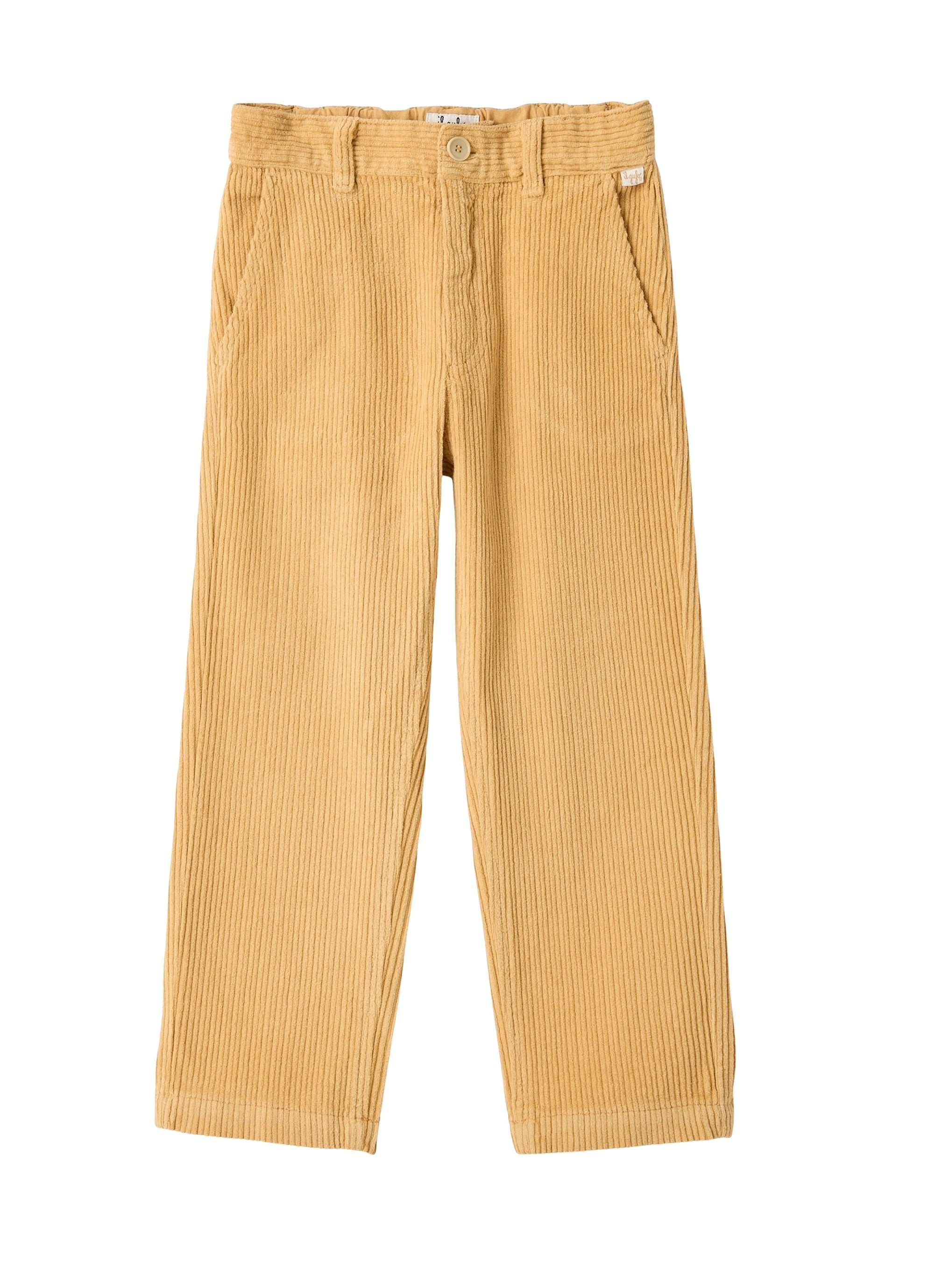Cotton corduroy trousers with ribbing
