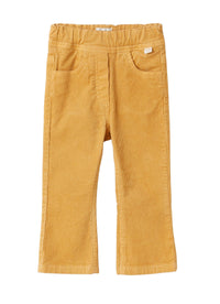 Flared design velvet trousers