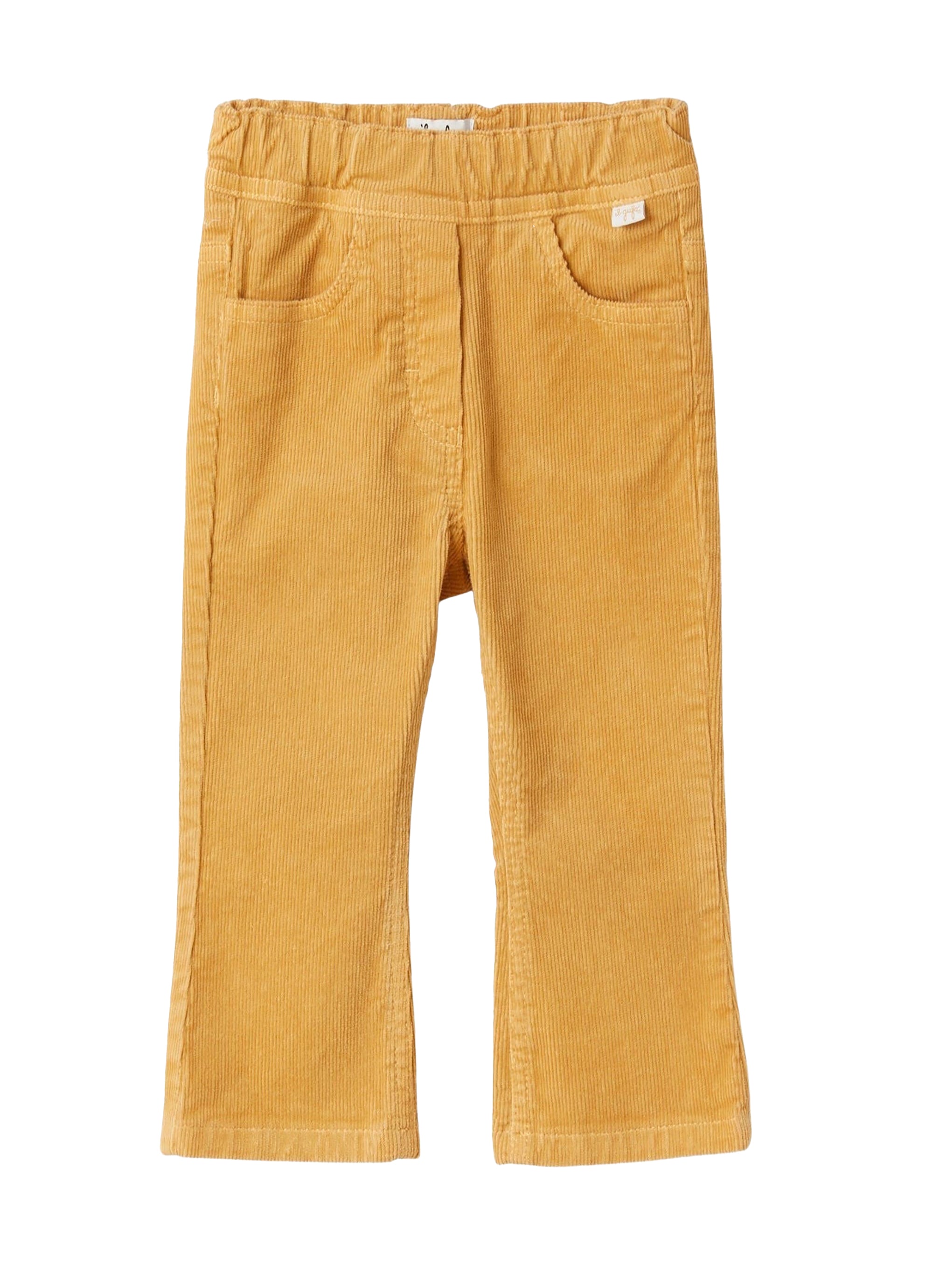 Flared design velvet trousers