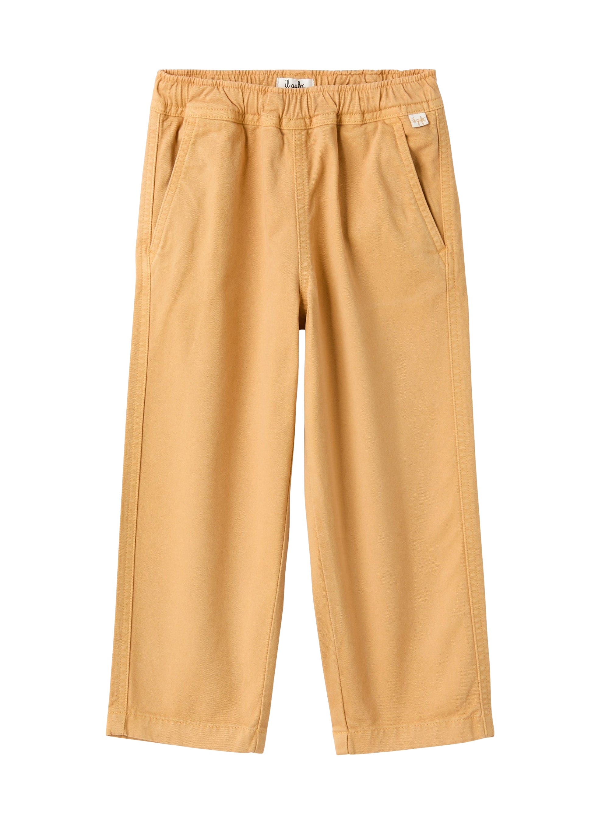 Carrot fit pants in stretch cotton gabardine