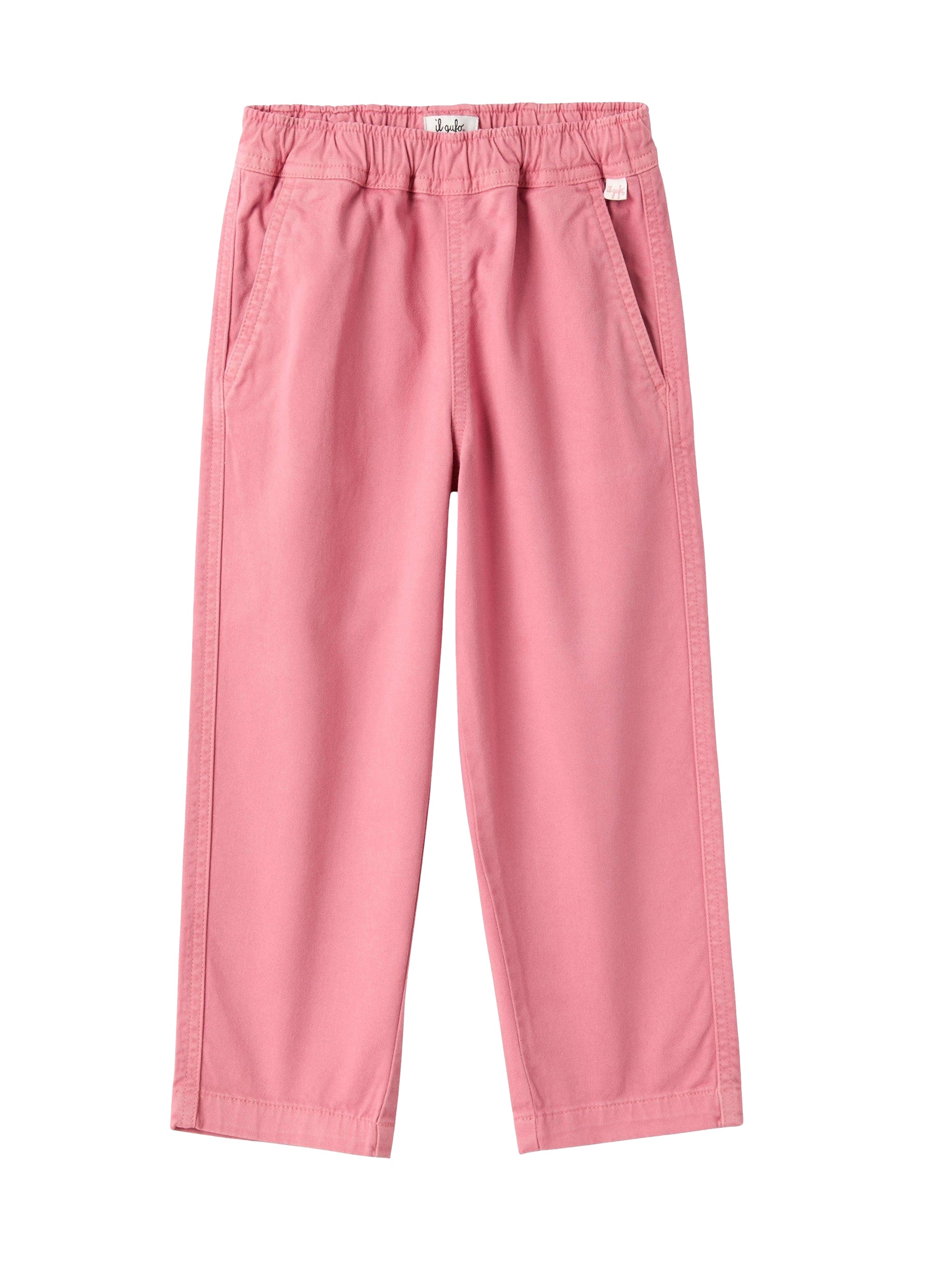 Carrot fit pants in stretch cotton gabardine