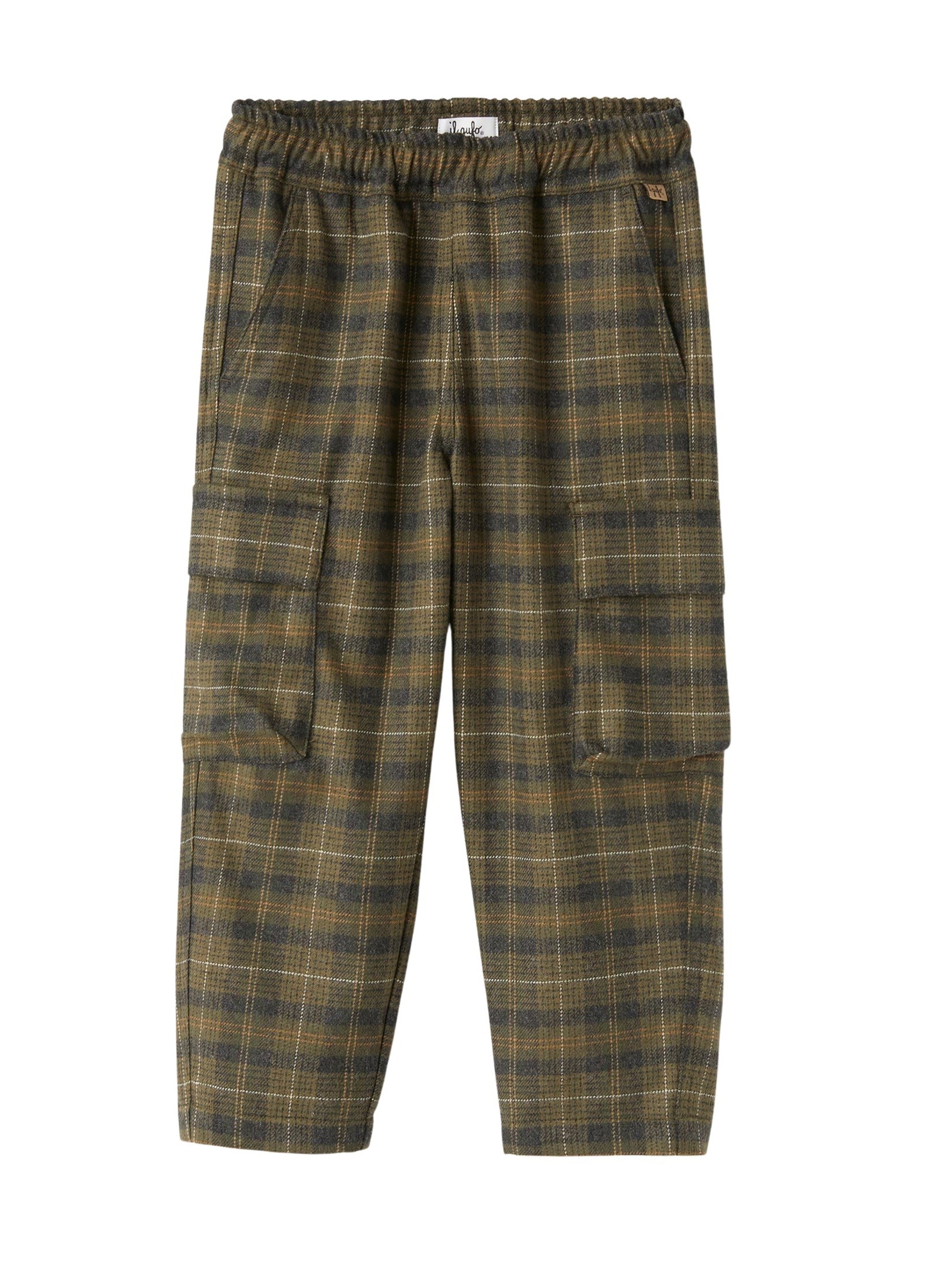 Cargo pants check pattern