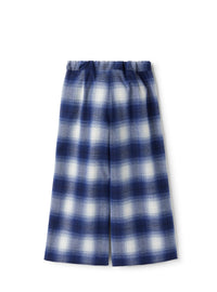 Checked techno-wool palazzo pants