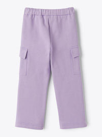 Cargo pants in brushed cotton fleece