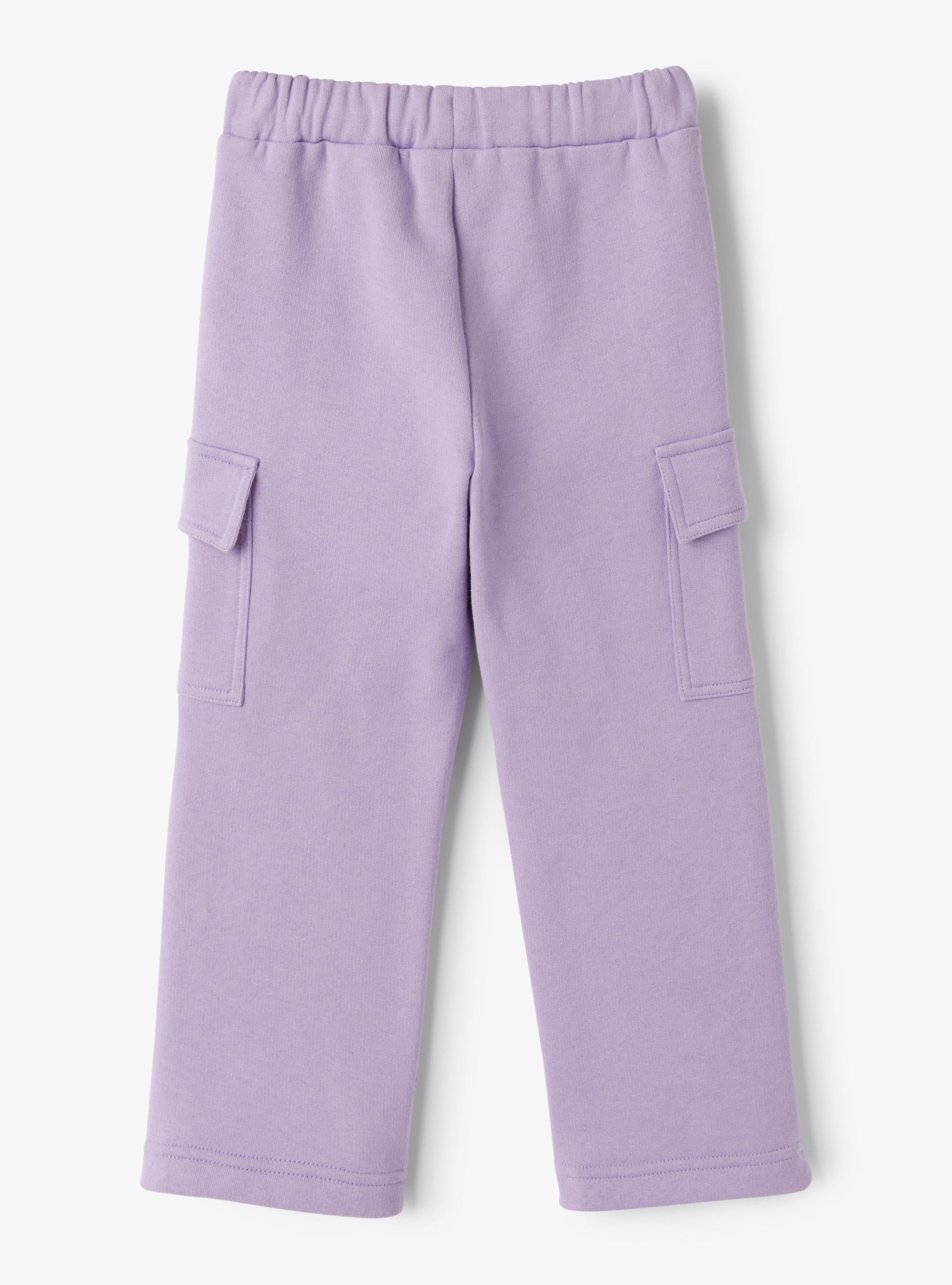 Cargo pants in brushed cotton fleece