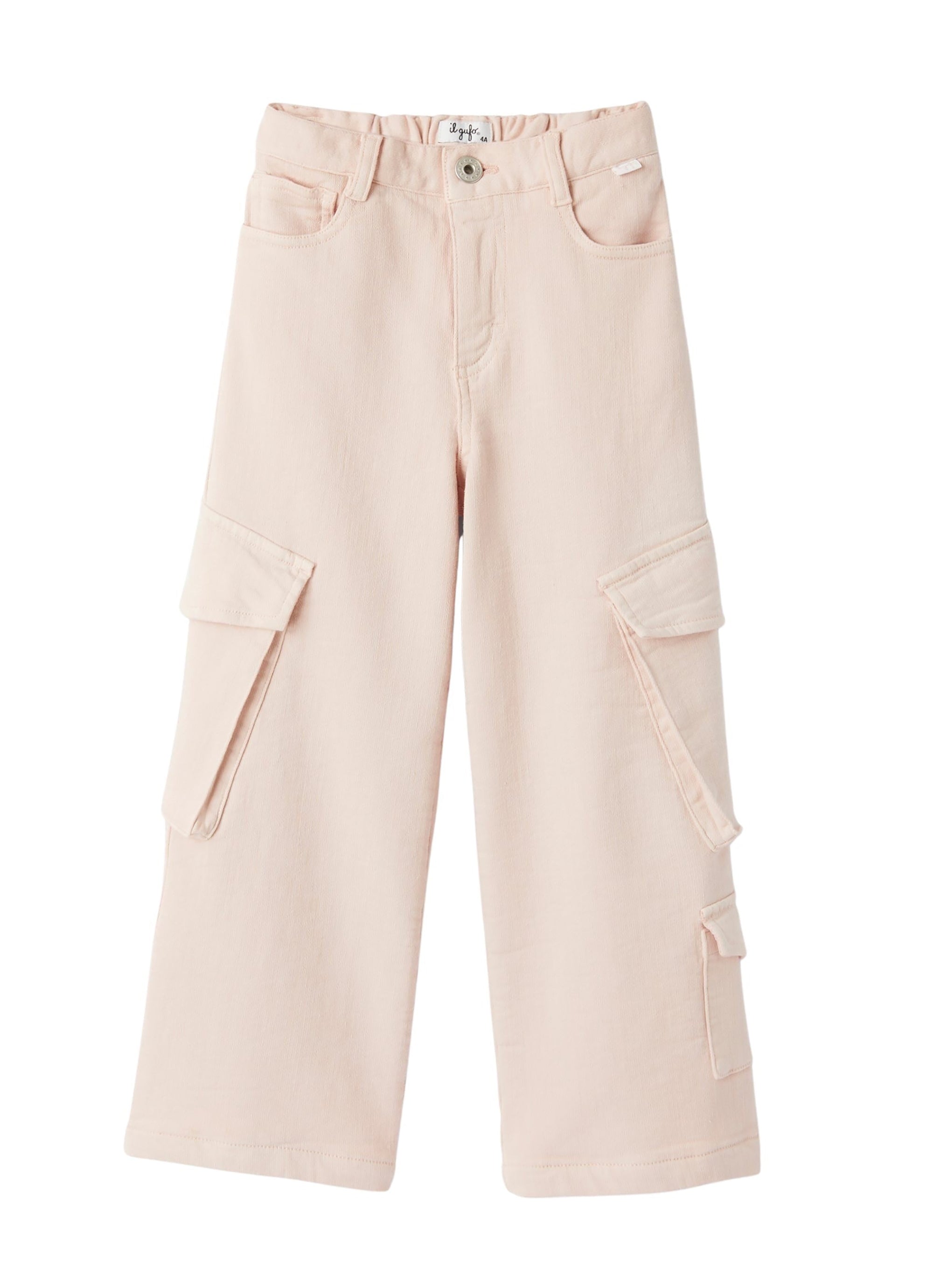 Fleece-lined denim cargo pants