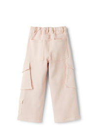 Fleece-lined denim cargo pants