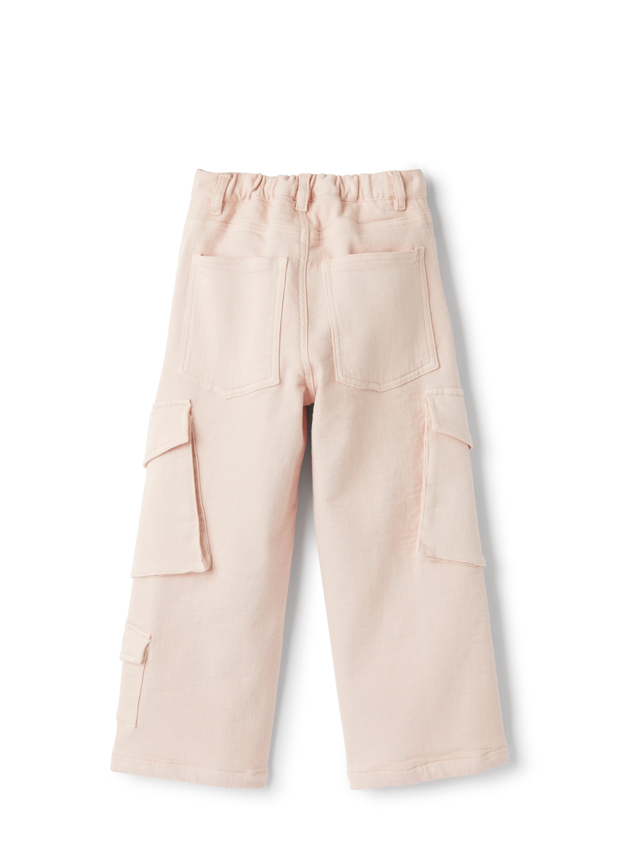 Fleece-lined denim cargo pants