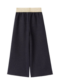 Pantalon palazzo en Punto Milano - Blue