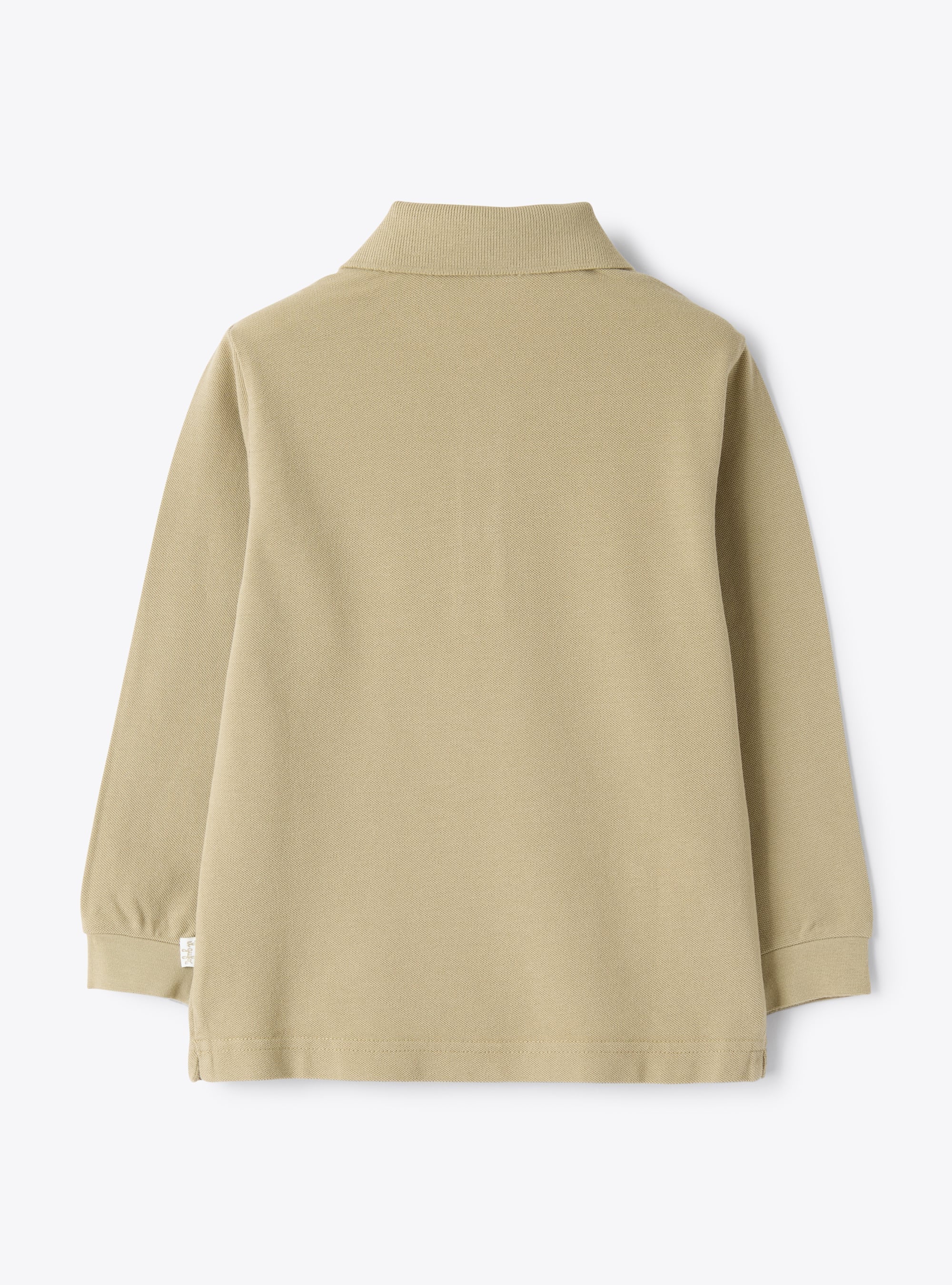 Long-sleeve piqué polo shirt
