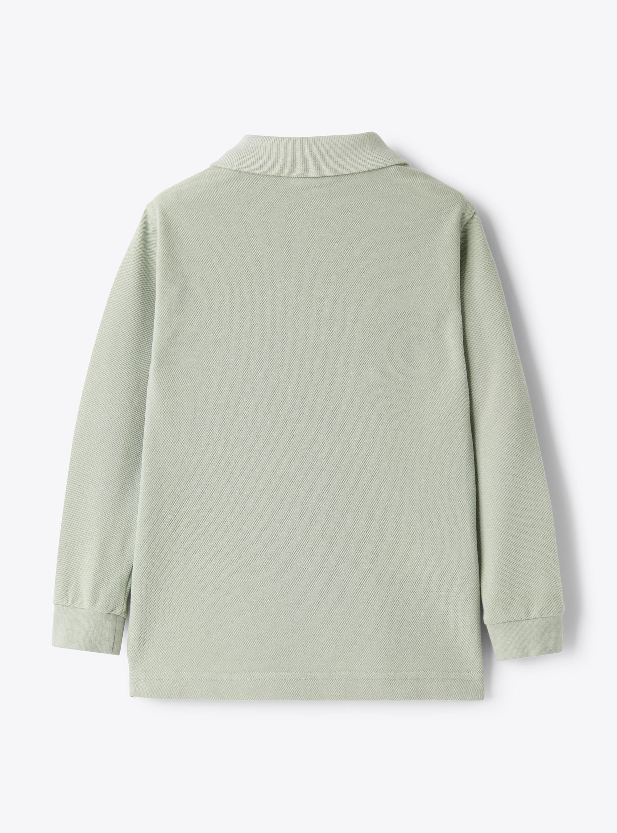 Long-sleeve piqué polo shirt
