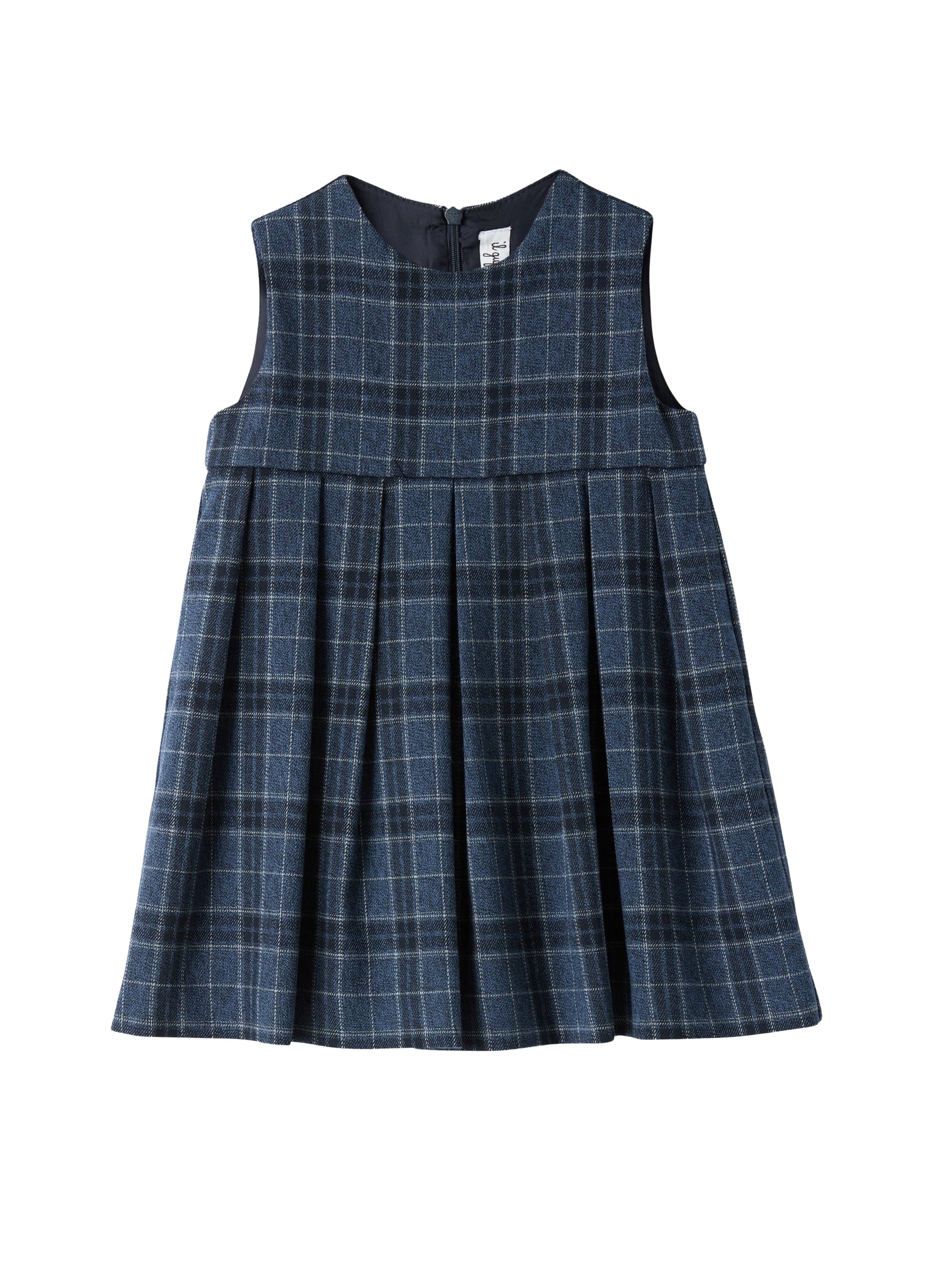 Sleeveless techno-wool dress