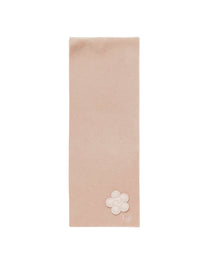 Fleece scarf with floral appliqué