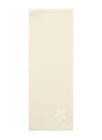 Fleece scarf with floral appliqué