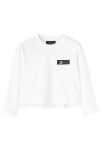 Cropped jersey T-shirt