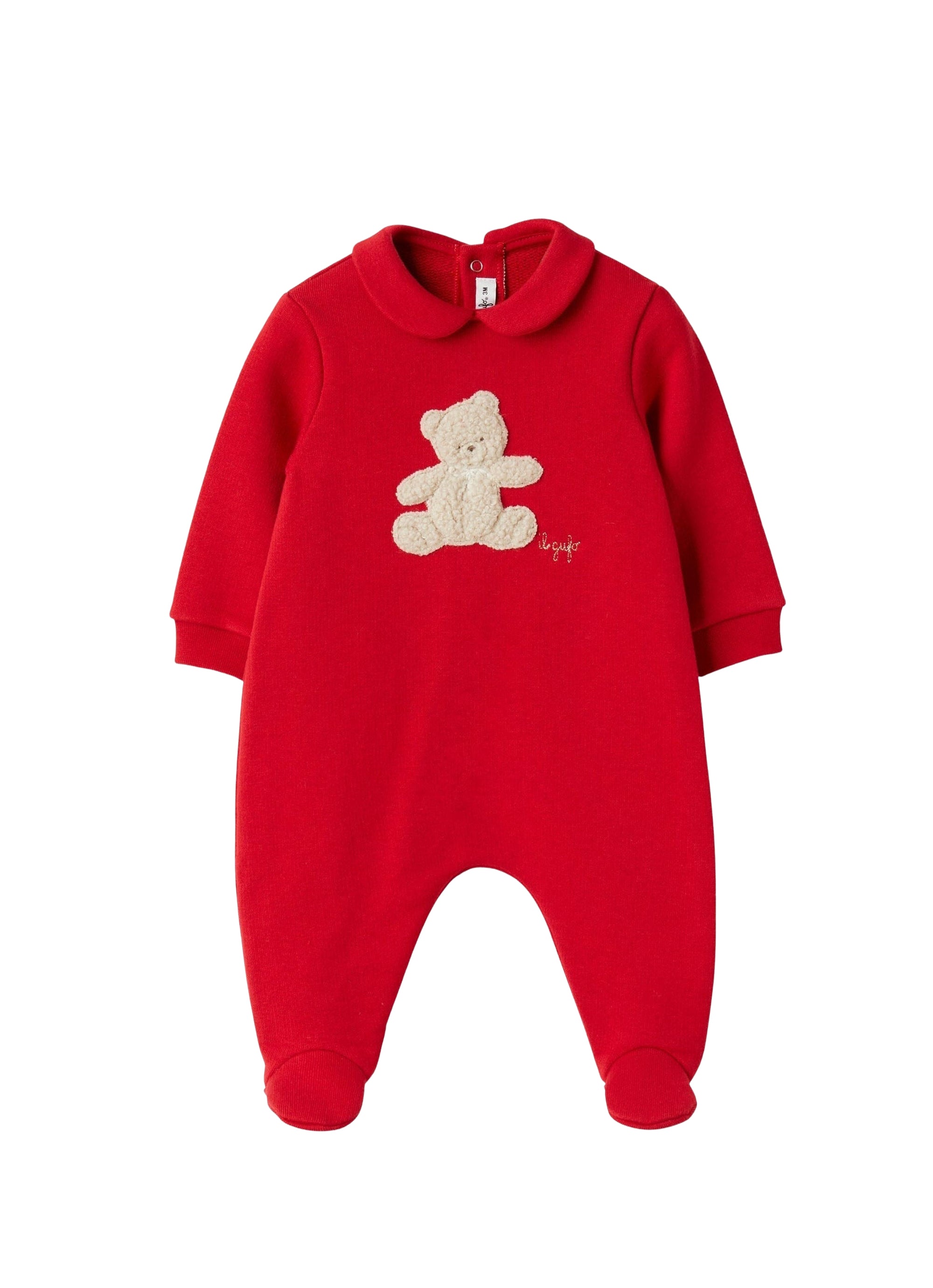 Cotton fleece jumpsuit with appliqué