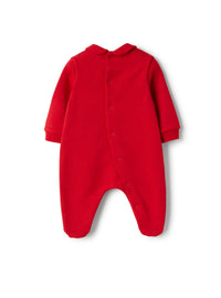 Cotton fleece jumpsuit with appliqué
